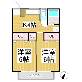 小屋坂アパート【2階】の間取り