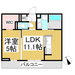トリシア横町WEST【2階】の間取り