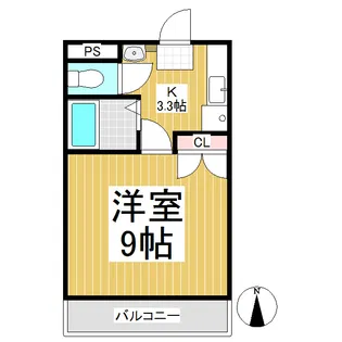 大学駅前チェリー【1階】の間取り