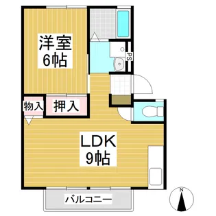 エクセレンスヒデ B棟【1階】の間取り