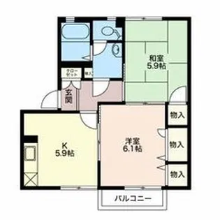 フレグランス花みづきA【1階】の間取り