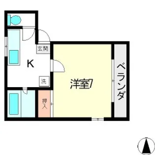 フレグランスアムール【201号室】の間取り