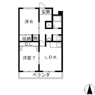 メゾン立松【303号室】の間取り