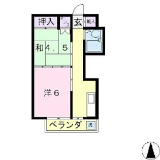 アヅマハイツ【2-A号室】の間取り