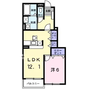 アルトピアーノB【1階】の間取り