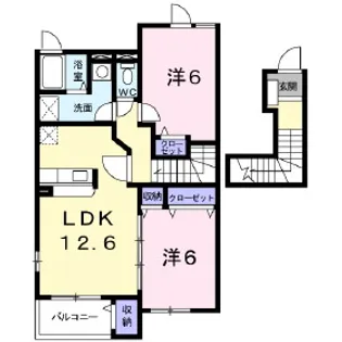 フォーリストⅡ【202号室】の間取り