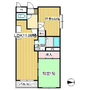 長野県上田市常田2丁目【マンション】の間取り