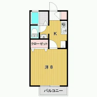 ハイツシャルマン【2階】の間取り