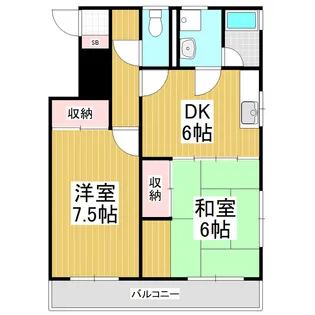 シャトレ井川城【201号室】の間取り