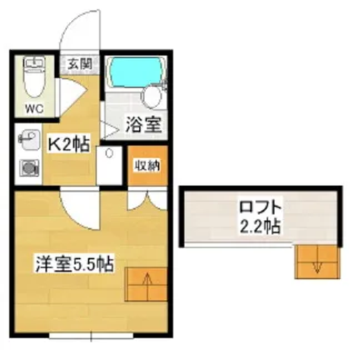 パレスコート渚【202号室】の間取り