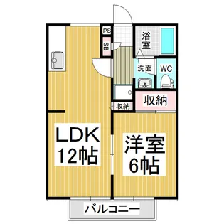 ツインヴィラ白川【B201号室】の間取り