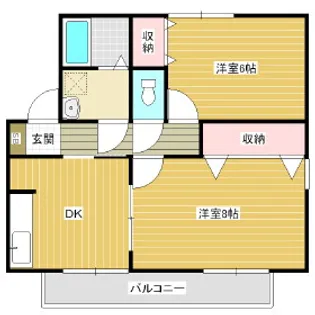 セジュールけやきA棟【201号室】の間取り