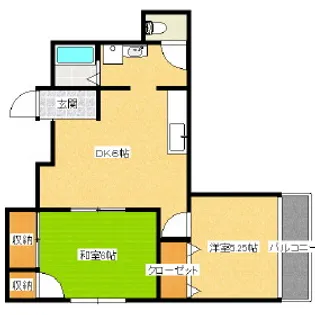 山﨑ビル【306号室】の間取り