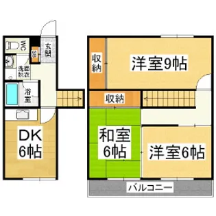 メゾンカサイ【208号室】の間取り