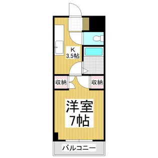 マンションビックソルトヒルA棟【105号室】の間取り