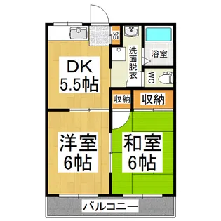 ホワイトブリーズ【203号室】の間取り