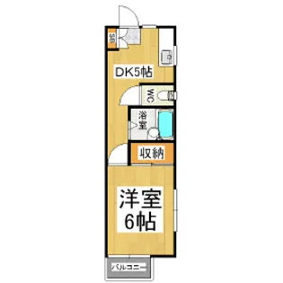 コーポみさと【201号室】の間取り