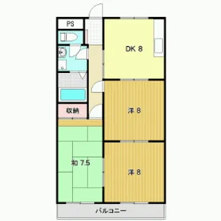 ハイライフ高橋【503号室】の間取り