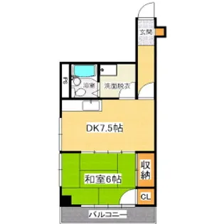 ハイライフ高橋【201号室】の間取り