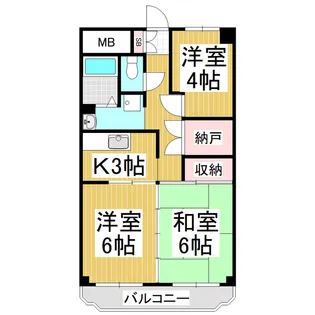 小口マンション【103号室】の間取り
