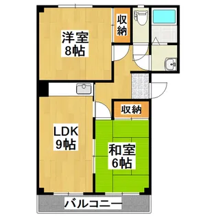 コーポかめや【302号室】の間取り