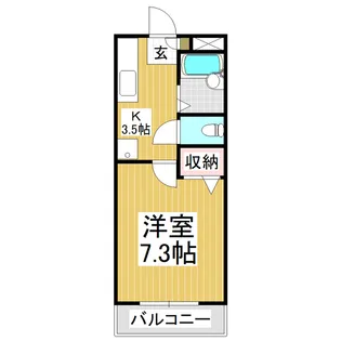サンライズ梓【202号室】の間取り