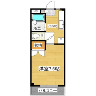 サンライズ笹部【101号室】の間取り