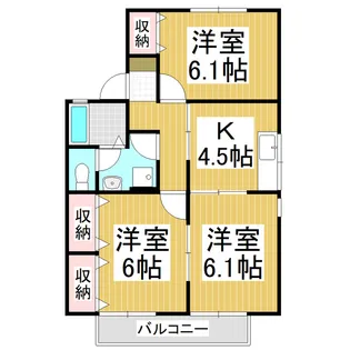 ヴィラ・ヒロタA【2階】の間取り