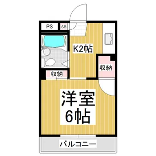 ハイツ田村【202号室】の間取り