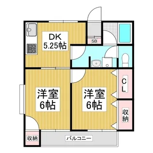 ヴィラ石芝【303号室】の間取り
