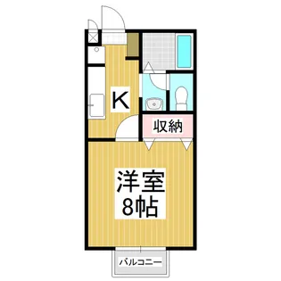 カーサポルエーラ B棟【2階】の間取り