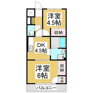 上條マンション【203号室】の間取り
