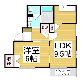 フレグランス石垣【201号室】の間取り