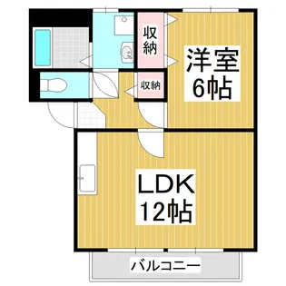 Surplus Kitahara B【102号室】の間取り