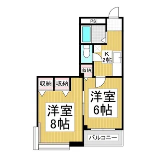 レジデンス923長地【A-8号室】の間取り