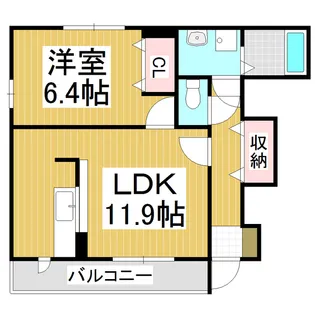 プラシード フォレスターA【1階】の間取り