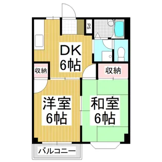 サンヒルズ【202号室】の間取り