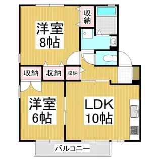 グリーンピアマスダB棟【1階】の間取り