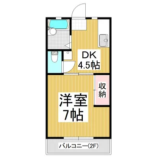 パルコート広丘 【102号室】の間取り