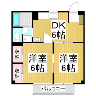 ハイム丸芝A【103号室】の間取り