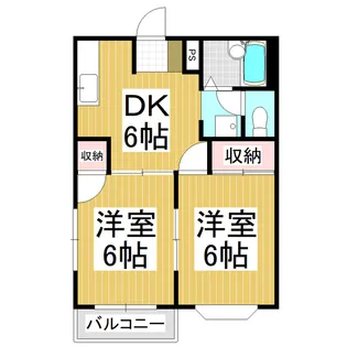 エルディム高津【1階】の間取り
