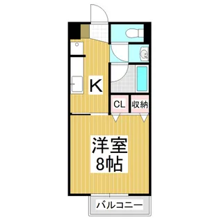 Surplus Oneアカハネ【101号室】の間取り