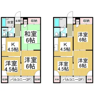 白樺ハイツA棟【203号室】の間取り