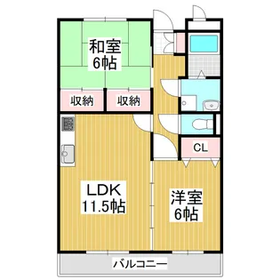 リバーサイド奈良井【302号室】の間取り
