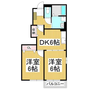 カルムプレインyamada B棟【1階】の間取り