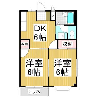 エルディムモモ【101号室】の間取り