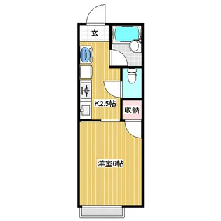ニューハイムあづみ【202号室】の間取り