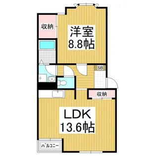 クレールスクエア【105号室】の間取り
