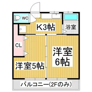 ドミールC【32号室】の間取り