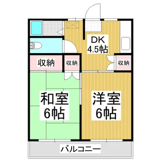 山上ハウスはぎ【Y202号室】の間取り